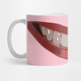 Lips with Rose Pink Lipstick Mug